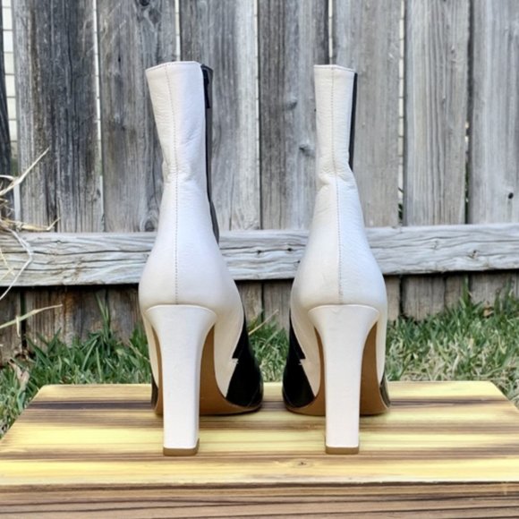 M Missoni Leather Two-Tone High Heel Mid Boot - Picture 8 of 13